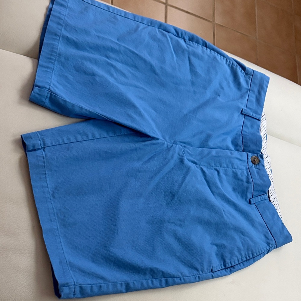 Tailorbyrd Vibrant Blue Flat Front Shorts